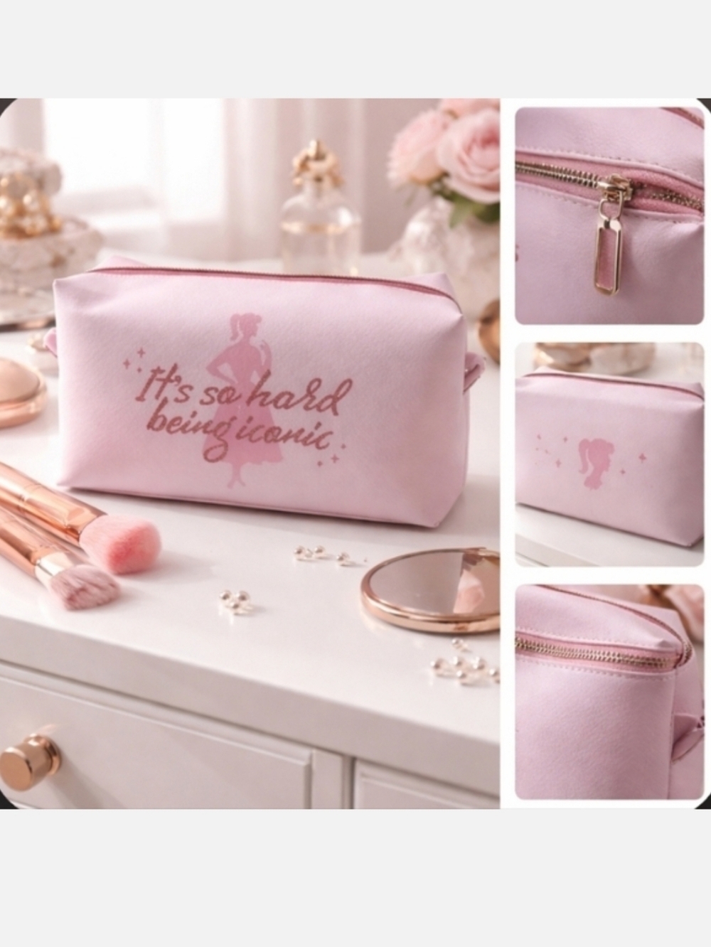 Chic Lavender & Pink Barbie Cosmetic Bag